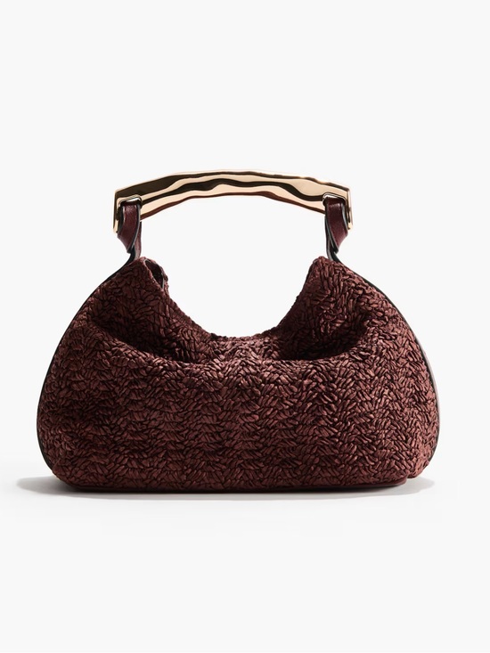 H&M Handbags - H&M NWT gold top handle Woven bag